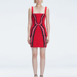 Anais Red Degraded Dress