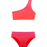 Coco Red/Pink Kids Bikini Top