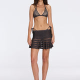 Eze Black Mini Knit Skirt