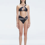 Eva Black Optical Bikini Top