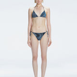 Hermione Black Optical Bikini Top