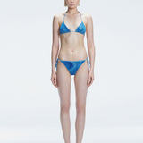 Hermione Blue Optical Bikini Top