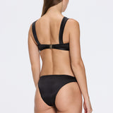 Irma Black Satin Bikini Top