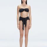 Ilana Shiny Black Bikini Bottom