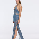 Mercantour Blue Knit Skirt