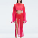 Samantha Red Degraded Top