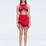 Cecilia Red Degraded Crop Top