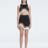 Cecilia Black Degraded Crop Top