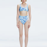 Rosalind Blue Optical Bikini Bottom
