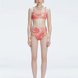 Rosalind Red Optical Bikini Bottom