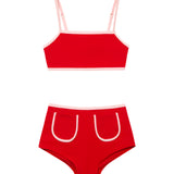 Sunny Red Kids Bikini Bottom