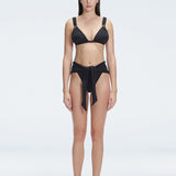 Zella Shiny Black Bikini Top