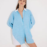 Sibilla Blue Linen Shirt